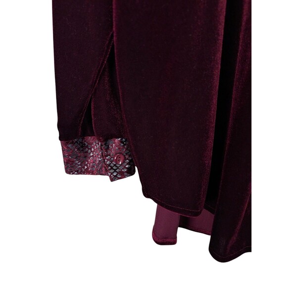 Vintage Susan Graver Shirt Set 1X Dark Red Velvet Blouse & Tank Top NWT - Picture 6 of 16